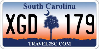 SC license plate XGD179