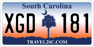 SC license plate XGD181