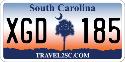 SC license plate XGD185