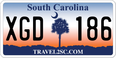 SC license plate XGD186