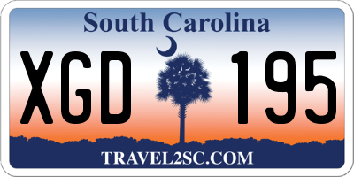 SC license plate XGD195