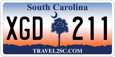SC license plate XGD211
