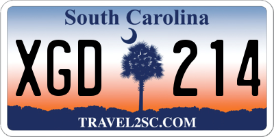 SC license plate XGD214