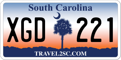 SC license plate XGD221