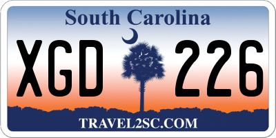 SC license plate XGD226