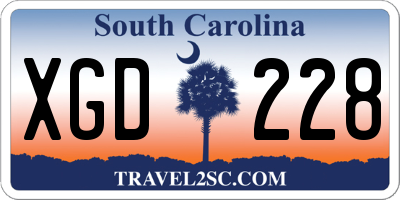 SC license plate XGD228