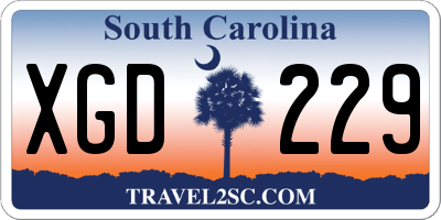 SC license plate XGD229