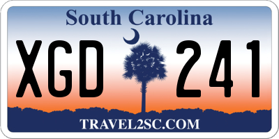 SC license plate XGD241