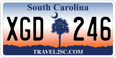 SC license plate XGD246