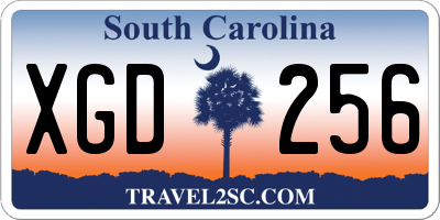SC license plate XGD256