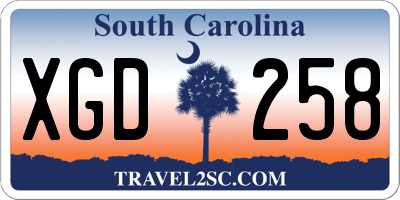 SC license plate XGD258
