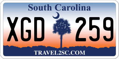 SC license plate XGD259
