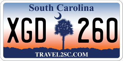 SC license plate XGD260