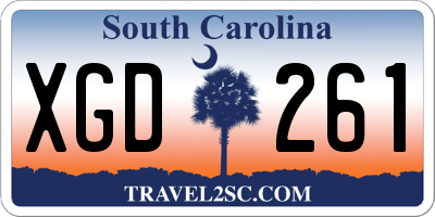 SC license plate XGD261