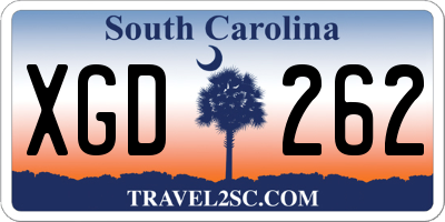 SC license plate XGD262
