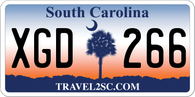 SC license plate XGD266