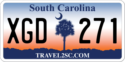 SC license plate XGD271