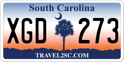 SC license plate XGD273