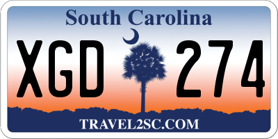 SC license plate XGD274