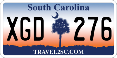 SC license plate XGD276