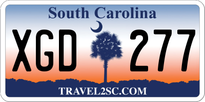SC license plate XGD277