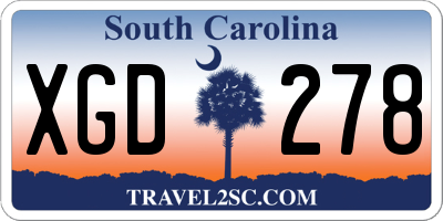 SC license plate XGD278