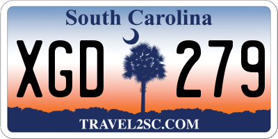 SC license plate XGD279