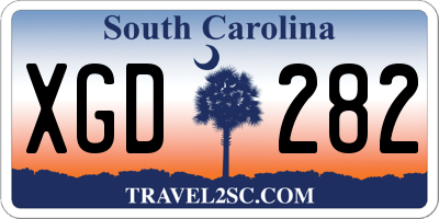 SC license plate XGD282