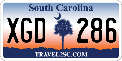 SC license plate XGD286