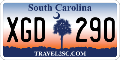 SC license plate XGD290