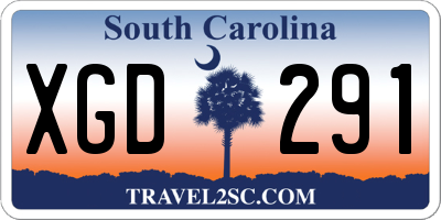 SC license plate XGD291