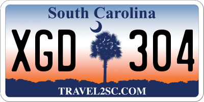 SC license plate XGD304