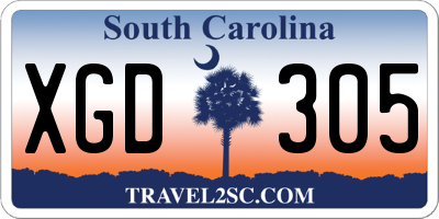 SC license plate XGD305