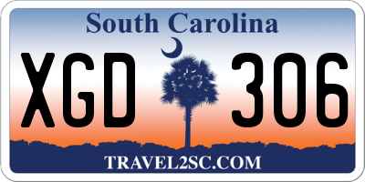 SC license plate XGD306
