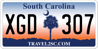 SC license plate XGD307