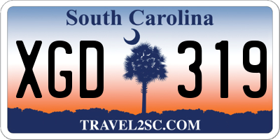 SC license plate XGD319