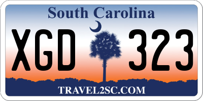 SC license plate XGD323
