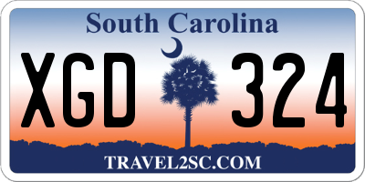 SC license plate XGD324