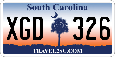 SC license plate XGD326