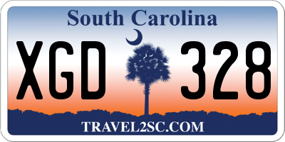SC license plate XGD328