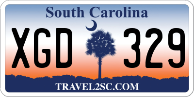 SC license plate XGD329