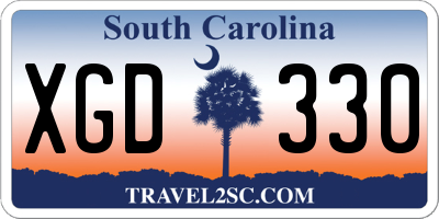 SC license plate XGD330