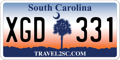 SC license plate XGD331