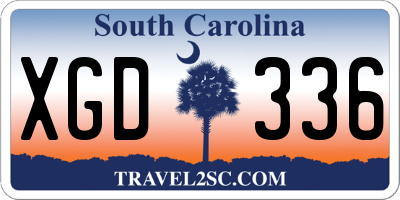 SC license plate XGD336