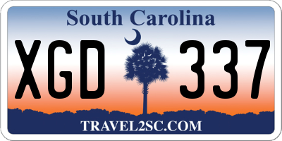 SC license plate XGD337