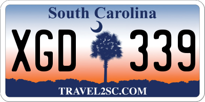 SC license plate XGD339