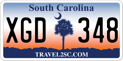 SC license plate XGD348