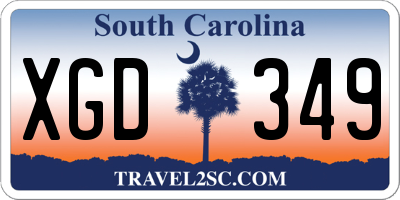 SC license plate XGD349