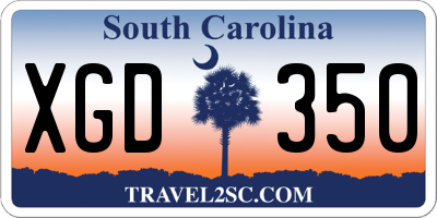 SC license plate XGD350