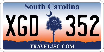 SC license plate XGD352